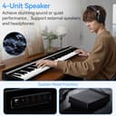 TERENCE Folding Keyboard Piano 88-key piano keyboard with Z-stand Portable semi-weighted keyboard 10W speaker Built-in recording function Bluetooth MIDI interface Suitable for children and adults - 4