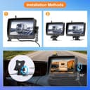 VECHTEL Telecamera Retromarcia Wireless 1080P, kit Monitor con Schermo IPS da 7 Pollici per Camion, Autobus, Furgoni, Camper, Pickup, Impermeabile IP68, Visione Notturna, Linee Guida DIY - 6
