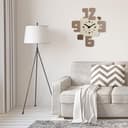 DEKORI - Orologio da Parete Moderno in Legno, Design Minimal Numeri Grandi 43x49 cm - Artigianale 100% Made in Italy - Silenzioso, Ideale per Casa e Ufficio - Idea Regalo - - 8