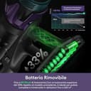 Ultenic 55Kpa/80Min Aspirapolvere Senza Fili U18, Scopa Elettrica Senza Fili Potente con Tubo Pieghevole, Filtrazione Multi-Cono,Display Intelligente, Anti-Groviglio per Peli Animali/Pavimenti/Tappeti - 3