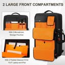 Rexmica Borsa da Trasporto per Controller DJ con Ruote, Compatibile con Pioneer XDJ RX2/ XDJ RX3/ XDJ-RX/DDJ-FLX10/ DDJ REV7/ DDJ 1000SRT, Zaino con Ruote Imbottito con 2 Tasche per DJ Mixer Accessori - 2