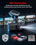 REDTIGER 4K STARVIS 2 Dashcam Auto Vorne Hinten,Touchscreen 3,18 Zoll,Sprachsteuerung,Dash Cam Auto 5.8GHz WiFi 6,GPS,Kostenlose 128GB Karte,2160P UHD-Nachtsicht,Notfall-Sperre,Parkmonitor (F7N Touch) - 7