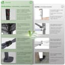 VOUNOT® Carpa Plegable Gazebo 3x3m Botón Central, Cenador Pabellón de Jardín con Paredes Laterales, Sacos Arena y Bolsa de Transporte, Pérgola Tienda Protección UV para Camping Fiestas Exterior, Gris - 7