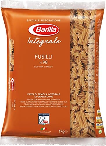 Barilla Whole Grain Pasta Fusilli Integrale - 1kg (Pack of 2)