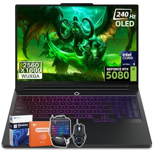 Lenovo Legion Pro 7i Gaming Laptop (2025), NVIDIA RTX 5080 16GB GDDR7, 16" QHD+ 240Hz OLED, Intel Ultra 9 275HX (fino a 5,4 GHz), WiFi 7, BT 5.4, 64 GB DDR5, 1 TB SSD, Windows 11 Pro, accessori
