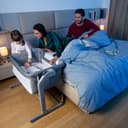 Chicco Next2Me Magic Evo, Beistellbett, Babybett für Neugeborene, mit Schaukelmodus, Aufklappbar, 11 Höhenstufen, einstellbare Höhe, 4 Räder, inklusive Matratze und Reisetasche, Dunkelgrau - 6