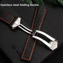 TAG Heuer Leder Uhrenarmband 22mm - Echtleder mit Blauen Schwarz Armband für Carrera, Aquaracer, Monaco Serie - 4