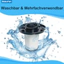 4 Stück Waschbare Staubsaugerfilter ZR009007 & ZR009008 kompatibel mit Rowenta X-Force Flex 11.60, 12.60, 14.60, 15.60 kabellosen Staubsaugern sowie der Animal RH98-Serie & RH99-Serie - 4