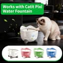 YeeQo 18 filtri fontanella per gatti e 3 tubi per Catit Pixi (2,5L), adatti per Catit 43722, 43717. Triplo sistema di filtrazione con carbone attivo e resina, filtro ad alta efficienza - 2