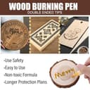 Uzionoie 3 Rotuladores de Pirografía para Pintura de Madera,Rotuladores para Quemar Madera,Adecuado Artistas y Principiantes,Opción Ideal Hacer Regalos,3PC - 4