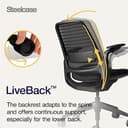 Steelcase Series 1 Ergonomic Office Chair With LiveBack Lumbar Support And 4D Armests Black/Black; Made in Europe - 4