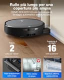 ECOVACS DEEBOT T90 PRO OMNI Robot aspirapolvere lavapavimenti, 30.000 Pa, ricarica PowerBoost, OZMO ROLLER 3.0 con TruEdge 3.0, erogazione automatica della soluzione detergente, AGENTE YIKO AI, nero - 2
