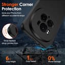 ivoler Silikon Hülle für Honor Magic6 Pro/Honor Magic 6 Pro mit Kameraschutz, Ultra Dünne Weiche Stoßfest Schutzhülle Flexible TPU Matte Schwarz Handyhülle Kratzfest Case Cover - 2