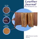 ALCRAFT diario rilegato in pelle vintage, pagine con bordi effetto antico, fatto a mano, album da disegno, libro delle ombre, pagine spesse, per uomini e donne (15.24 X 11.43 - CM) - 2