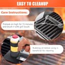 GFTIME 47.6 X 33.7CM Cast Iron Cooking Grates for Weber Genesis II E/S-310, EX315, 310/335 and Genesis LX E-340/S-340 Gas Grills, Pack of 2 - 6