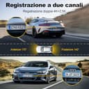 Dashcam auto anteriore posteriore 4K/2.5K, dash cam WiFi 5GHz con GPS, IPS da 2,0", grandangolo da 170°, Sorveglianza del parcheggio 24 ore su 24,WDR,sensore G,registrazione in loop,scheda SD da 64 GB - 2