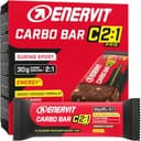 Enervit Carbo Bar C2:1PRO Brownie, Barritas Energéticas, 30g Carbohidratos, Sabor Chocolate, Para Actividades de Resistencia, +50% Carbohidratos Absorbidos, Sin Gluten, Vegano, 12 Barritas de 45g - 1