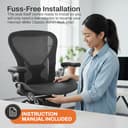 FOAMON Asiento de Repuesto para Herman Miller Classic Aeron tamaño B Mediano (Malla Negra) - 6