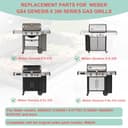 WEBROIL 66044 - Rejilla de calentamiento para parrillas de gas Weber GS4 Genesis II S310 E310 E315 E330 S335 S345 E325 Ce310 Ex335, rejillas de calentamiento dobles de acero inoxidable para Weber - 2