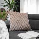 Quantum Interior by Maxland Boho-Dekokissen mit Füllung in Vintage Optik, Sofakissen Boho Style, extra weiches Wendekissen für Sofa, Bett, Büro, Kissen in Naturtönen ca 45x45 cm (Taupe) - 2