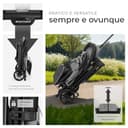 tectake® Passeggino Pieghevole, Passeggino Leggero con Cintura a 5 Punti Regolabile, Freno a Pedale, Tettuccio Pieghevole con Finestra, Protezione Raggi UV, Passeggino Bambini da 0 a 3 Anni - Grigio - 7