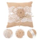 Toyvian Cuscino per Cerimonie di Matrimonio e Fidanzamento Lino Khaki con Design e Leggero Protegge Grazia le Tue Stili multipli Stili multipli - 7