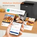 COSORI Dual Blaze Airfryer - Smart Heißluftfritteuse mit Wlan - 6,4L XXL Air Fryer - 11-in-1: Backen, Grillen, Brot, Hühnchen - 80+ Rezepte - spülmaschinenfest, Grau - 5
