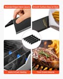 VEVOR 5 Barre Aromatizzanti + 3 Piastre Riscaldanti, Pannello Diffusore di Fiamma per Griglie Weber Genesis ll 310 315 335 340, E/S 325s, ES/SX 325s, E/S 335, EX/SX/EPX-335, Barre Flavorizer BBQ - 5