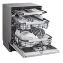 LG QuadWash DB475TXS Lavastoviglie da Incasso, a Scomparsa Totale, Serie 4, Classe A, 14 Coperti, 4 Bracci Irroratori, Vapore, Cerniere Sliding, Apertura Automatica, 3° Cestello, Wi-Fi, Acciaio - 15