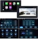 CREASONO Doppel DIN Carplay: 2-DIN-Autoradio mit Apple CarPlay, Freisprechfunktion, 17,1-cm-Display (Doppeldin Autoradio, Apple Radio, VW) - 5