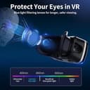 XWP Visore Realtà Virtuale 3D Per Smartphone, Occhiali VR Con Cuffie, Lenti HD Anti Luce Blu, Compatibile con iPhone & Android (4,7–6,8"), Esperienza Di Gioco&Film, Regalo Festivo Per Amici E Famiglia - 7