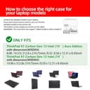 Laptop-Hülle für Lenovo ThinkPad X1 Carbon Gen 13 Aura Edition, ThinkPad X1 Carbon Gen12 Intel (14 Zoll), All-Inclusive-Drop-Case, PU-Leder, Schutzhülle, abnehmbare Schale, Weinrot - 5