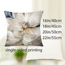 ZWJD Fodera per Cuscino Decorativa in Lino 40x40 Set di 4 Fodere per Cuscini Floreale Pittura ad Acquerello Fodere per Cuscini per Divano Camera da Letto Divano Cuscino per Esterno 40x40 A202-16 - 5