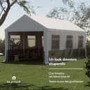 blumfeldt Gazebo - 6x3m, Gazebo Esterno Resistente, Tetto in PE, Pareti Laterali con Finestra, Telaio in Acciaio, Facile da Montare, Protezione da Insetti, Ideale per Feste e BBQ - 4