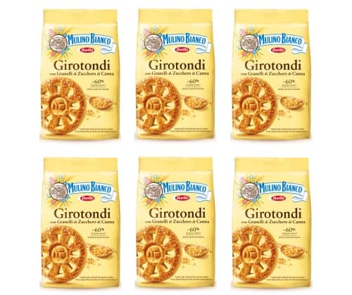 6 x Galletas Mulino Bianco Girotondi, 350 g, galletas de mantequilla, galletas, galletas, pasteles, brioche