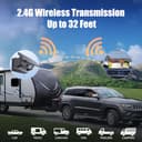 Solar Telecamera Retromarcia Wireless, WiFi Telecamera Posteriore per Auto, HD 1080P Visione Notturna, 9600 mAh Batteria Ricaricabile, Base Magnetica per Camion, Camper, Furgone, Rimorchio - 2