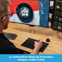 Wacom Intuos Pro Medium – tavoletta grafica compatta e leggera, tablet con penna con Wacom Pro Pen 3, ideale per illustratori, designer ed editor che cercano precisione e performance professionali - 3