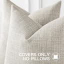 Artscope Juego de 1 Fundas de Cojines Decorativas Cuadradas de Lino 40 x 40 cm para Decoración del Hogar Sofá Dormitorio Coche 16x16 Beige - 7