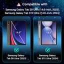 JETech Schutzfolie für Samsung Galaxy Tab S10 Ultra/Tab S9 Ultra 14,6 Zoll mit Einfaches Installationswerkzeug, Panzer Schutz Glas Folie Displayschutz, HD Klar, 2 Stück - 2