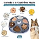 Pet Prime 6-Cell Automatic Cat Feeder with 2 Ice Packs Timed Wet/Dry Food Dispenser for Dog Rechargeable Pet Food Bowl with Timer (White-Auto Feeder with 2 Ice Packs) - 3