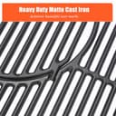 GFTIME 69787 quemador de acero inoxidable y 7636 Flavorizer Bar & 7638 Hierro Fundido Parrilla Set para Weber Spirit E310 S310 E320 S320 E330 S330 (con botones frontales), II//LX 310, piezas de - 6