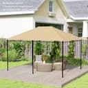 Outsunny Tejido de Recambio para Techo de Carpa de jardín Gazebo Tejido de poliéster de Alta Densidad 180 g/m² Anti-UV 3 x 4 m - 8