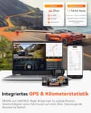VANTRUE N2X 2.7K+1080P Dashcam Auto Vorne Innen, STARVIS 2 Dual HDR Nachtsicht Dash Cam, 2.5K/60FPS Front, GPS, 5GHz WiFi, App & Sprachsteuerung, DSGVO konform, 24/7 Parkmodus, G Sensor, max. 1TB - 5