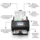 Epson Workforce ES-590W WLAN Dokumentenscanner | 45 S./Min. / 90 ipm | 100 Blatt automatischer Dokumenteneinzug | 10,9 cm Touchscreen | Farbe | Kabelloses Scannen an mehrere Ziele | Bis DIN A4 - 2
