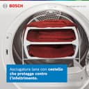 Bosch WQB246C0II Serie 8 Asciugatrice smart a pompa di calore, 9 kg, Classe energetica B, Condensatore autopulente, Riduce le pieghe e facilita la stiratura, Cestello per capi in lana, Bianco, 60 Cm - 9
