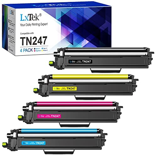 TN-247 TN-243 Compatible Toner for Brother TN247 TN243 for Brother HL-L3230CDW L3210CW DCP-L3550CDW DCP-L3510CDW HL-L3270CDW MFC-L3750CDW MFC-L3770CDW(With Chip) Black Cyan Yellow Magenta-4 pack