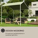 Blumfeldt Gazebo da giardino 3 x 3 m con telaio in alluminio, barnum pieghevole, tela rivestimento idrorepellente, pergola impermeabile, gazebo esterno con tetto impermeabile e resistente al vento, UV - 5
