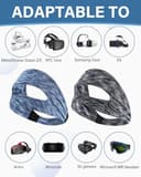 2 Piezas Máscara para jugar,Compatible con Auriculares Meta Quest 3/Quest 3S, 4 PZS VR Máscaras Transpirable para VR Auriculares PS VR2/Meta Quest Pro/Meta Quest 2/HTC Vive (Negro + Azul) - 4