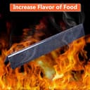 GFTIME 44.5CM Flavorizer Bar for Weber Genesis E/S-310 320 330 with Front Burner Knobs, DOESN'T fit Genesis II E/S-310 340, Porcelain Steel Heat Plate Spare Parts for Weber 7621 7620, 5 Pack - 5