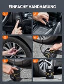 AstroAI Kompressor Auto Autoreifen Pumpe Luftpumpe 10,3 bar 12V DC mit Echtzeit-LCD-Display Voreingestellter Reifendruck Abschalautomatik Luftkompressor für Auto, Fahrräder, Motorrad, Ball - 9